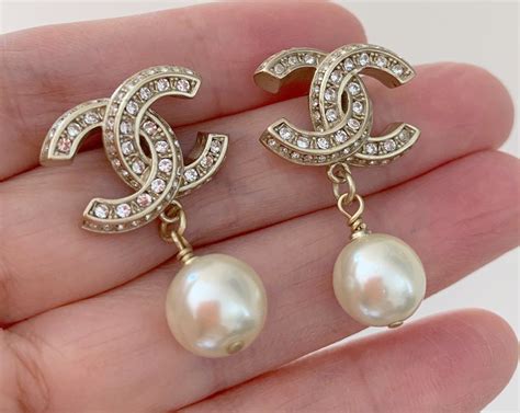 coco chanel in pearls|authentic chanel pearl earrings.